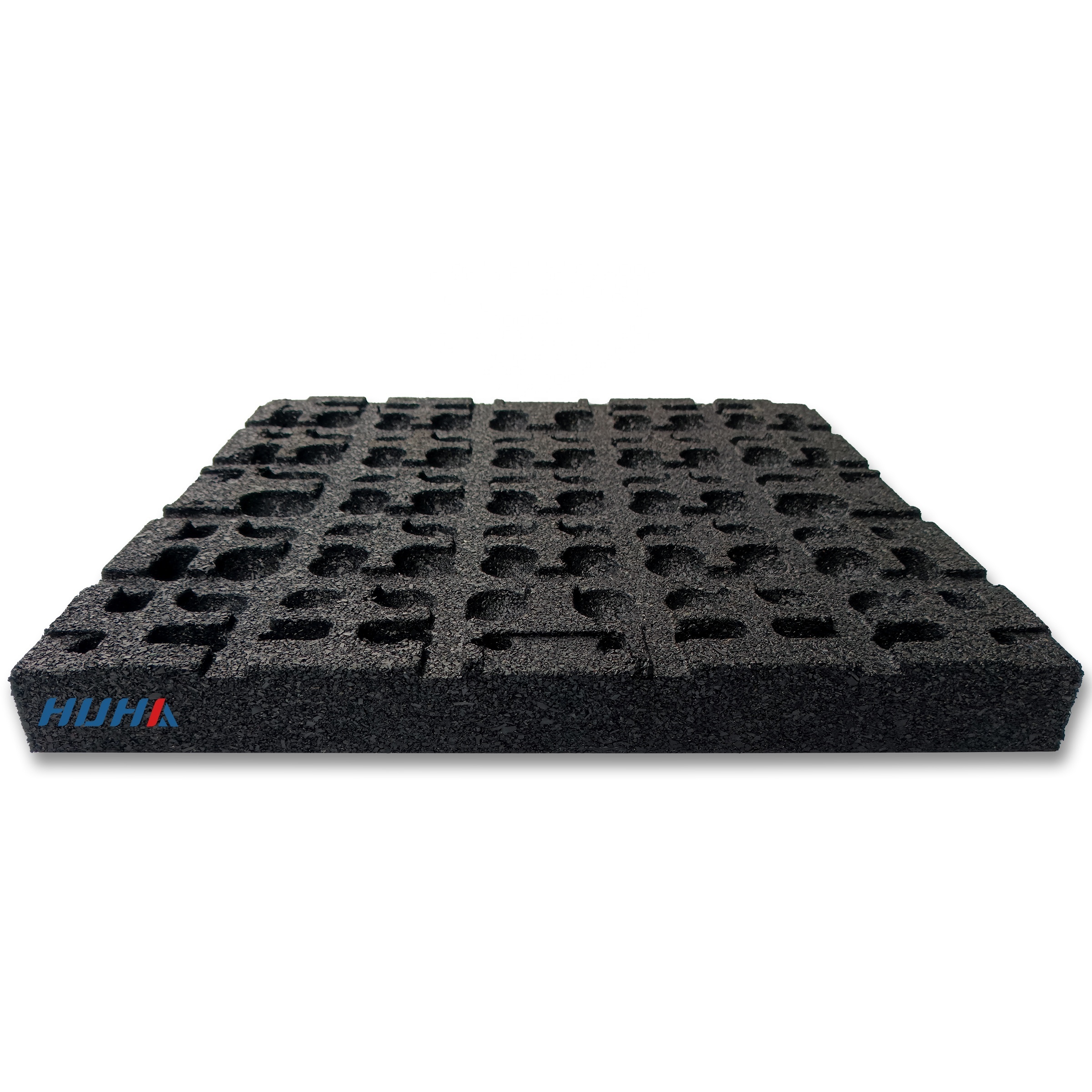 Factory HUHA 50mm rubber tiles for gym Shock absorption ground protection mats Anti-vibration heavy duty gym floor