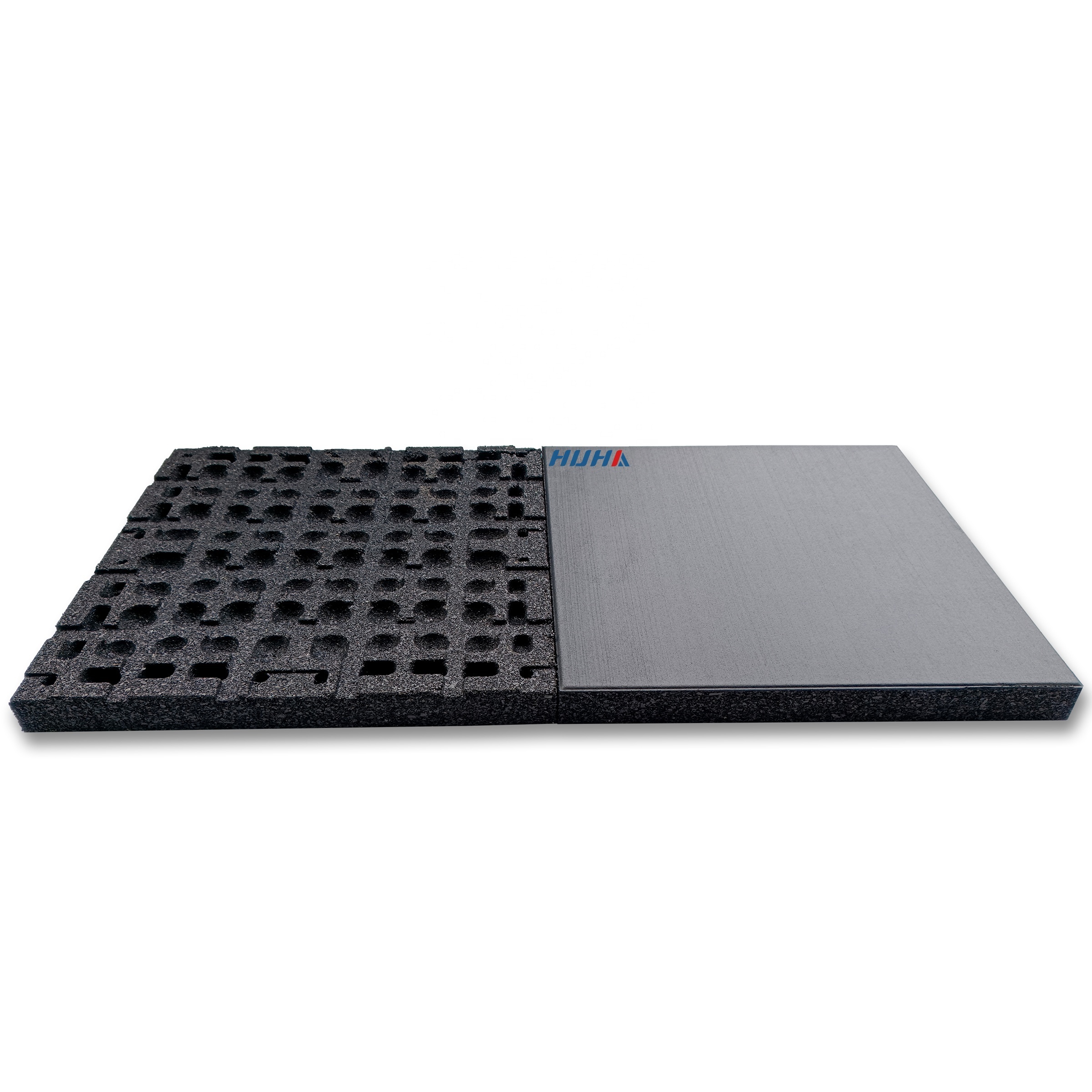 Factory HUHA 50mm rubber tiles for gym Shock absorption ground protection mats Anti-vibration heavy duty gym floor