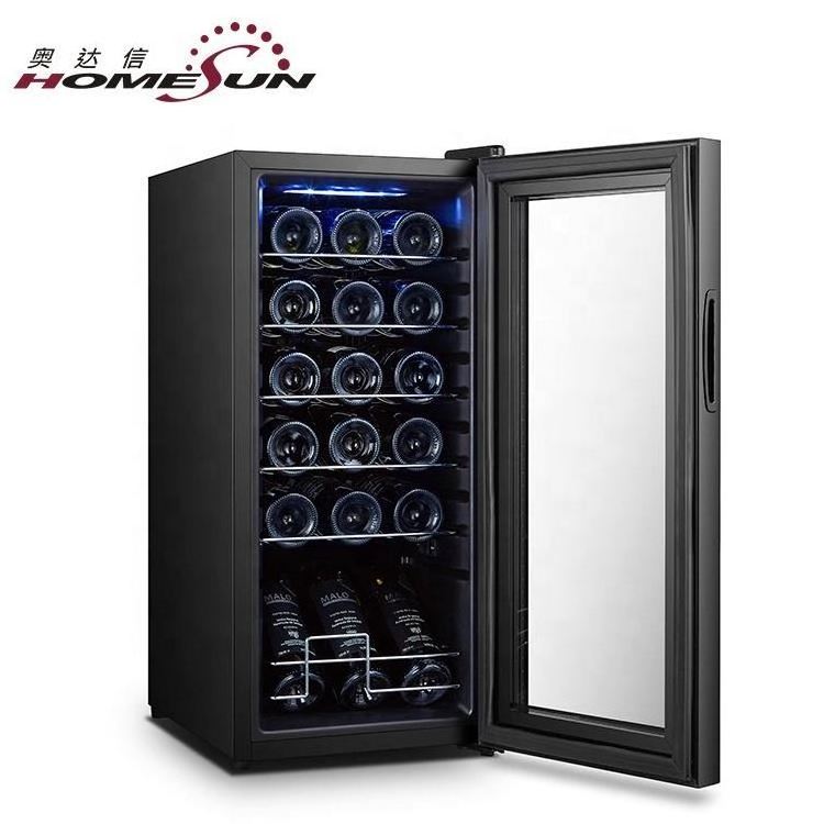 OEM Automatic Control Panel Lock 18 Bottles Compressor Portable Wine Cooler Fridge, Wine Refrigerator Furniture