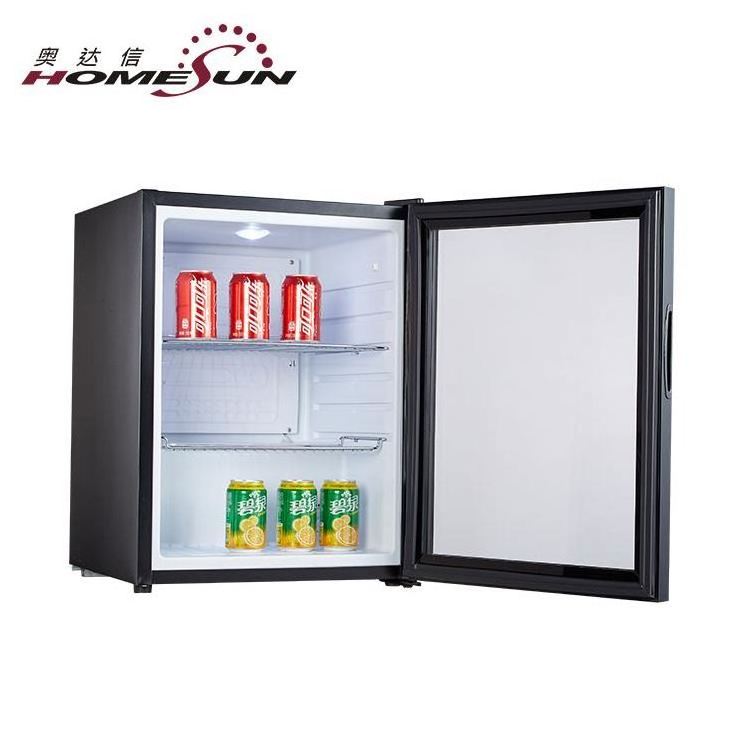 OEM ODM single glass door mini bar fridge, hotel mini bar fridge glass door lock foshan