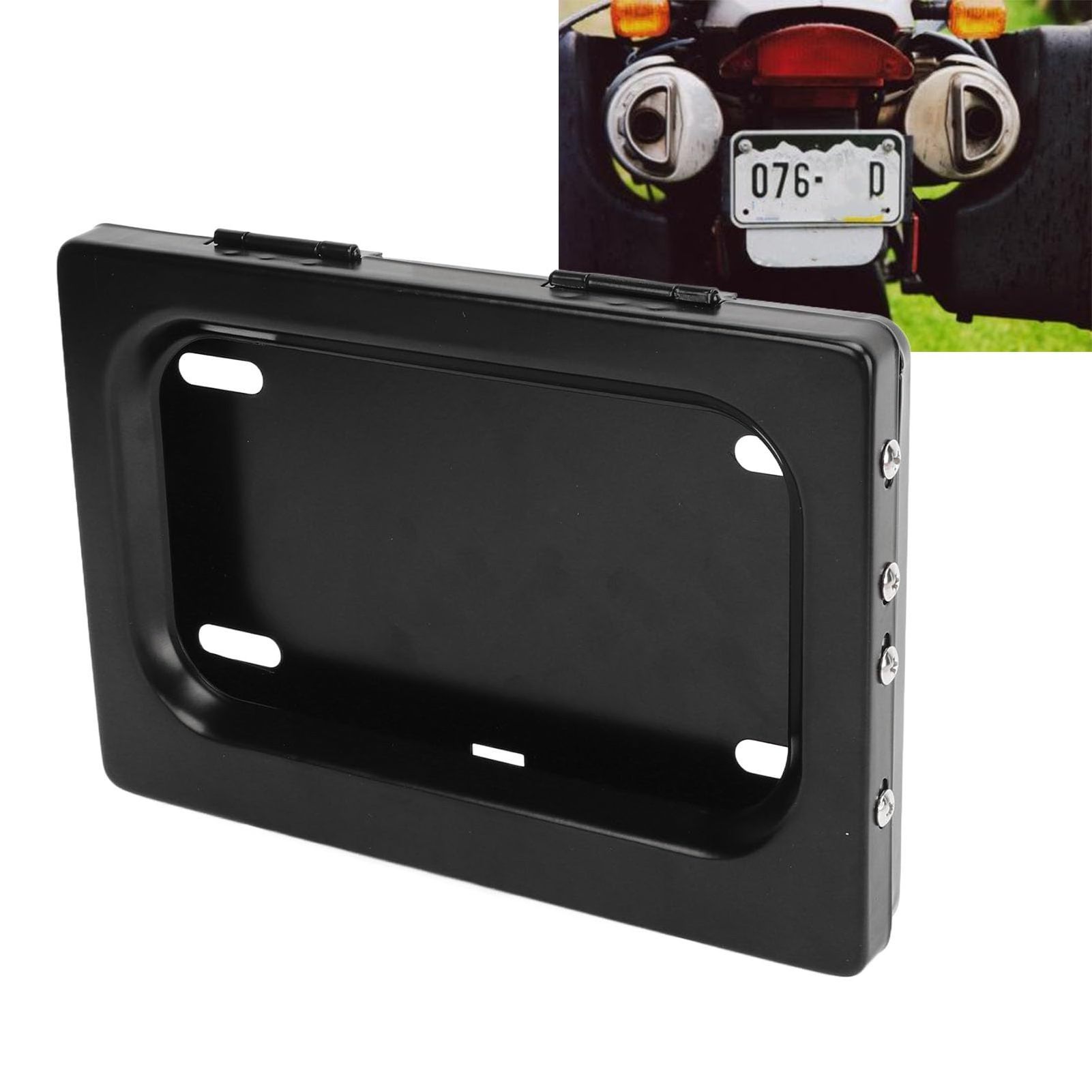 reversible moto License plate frame US shutter cover license plate frame electric motorcycle license plate flipper electric