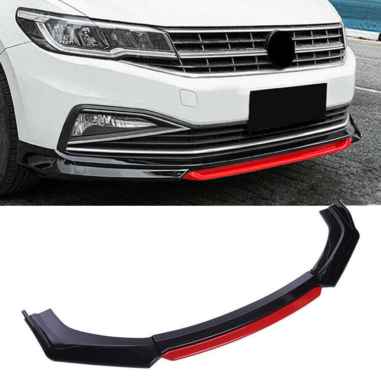 Car Parts carbon fiber  Front Bumper Lip Splitter Body Kit Fit For Honda  Nissan   Chevrolet Ford Protection Splitter Spoiler