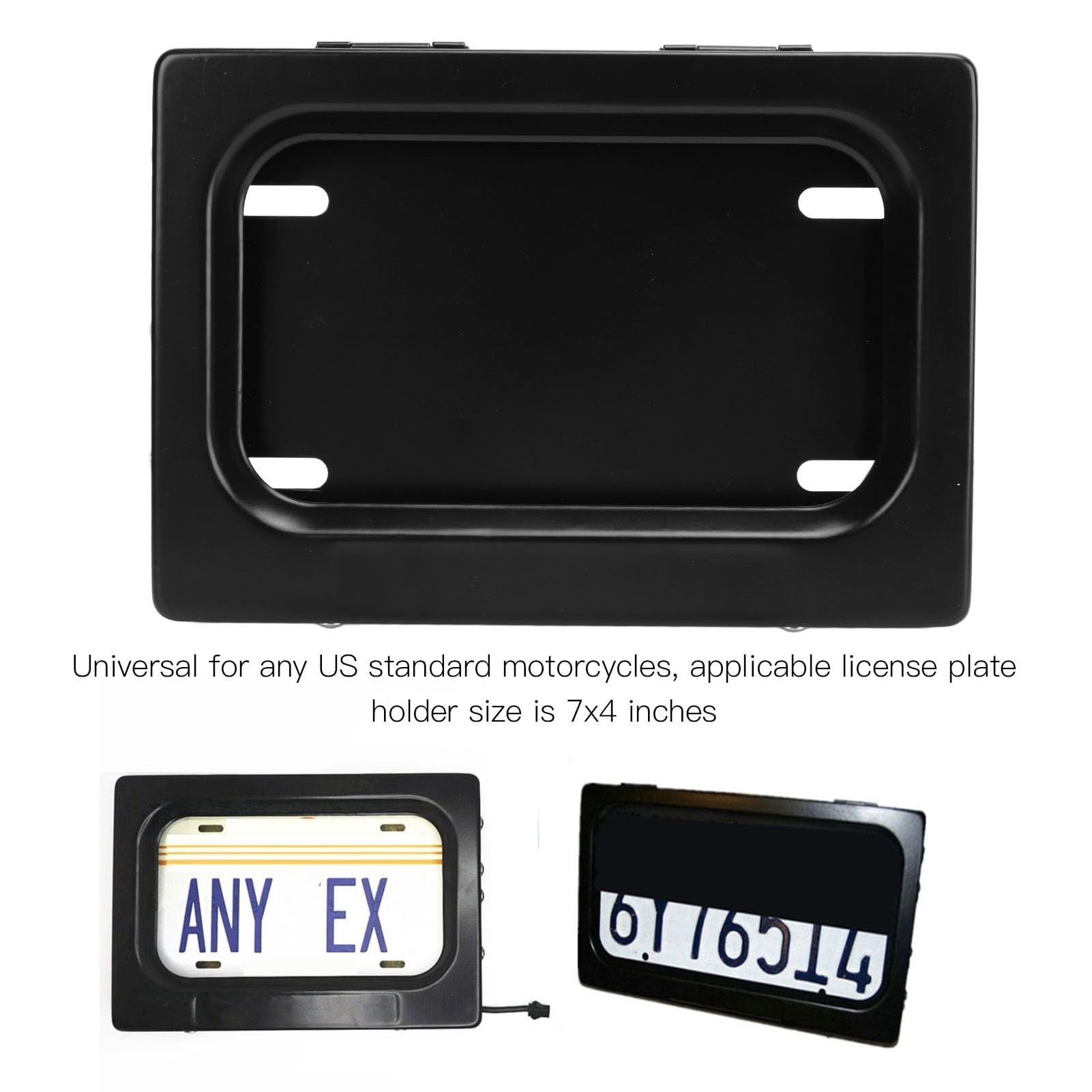 reversible moto License plate frame US shutter cover license plate frame electric motorcycle license plate flipper electric