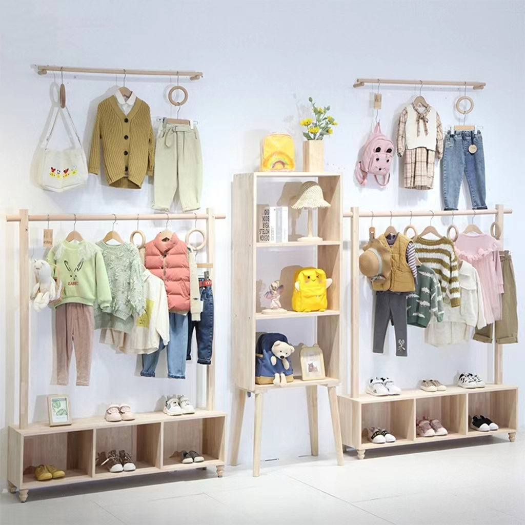 Simple Kids Clothes Store Interiors Retail Children Clothing Store Furniture Children Garment Shop Clothes Display Rack