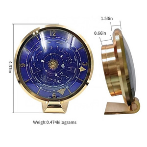 HONG QIAN Modern light luxury high end clock home decoration living room decoration clock office desk desktop clock and watch