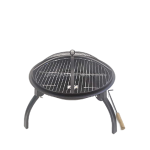 Outdoor fire pit folding legs easy assemble wood burning stove iron camping beach bonfire furnace charcoal grill with carry bag