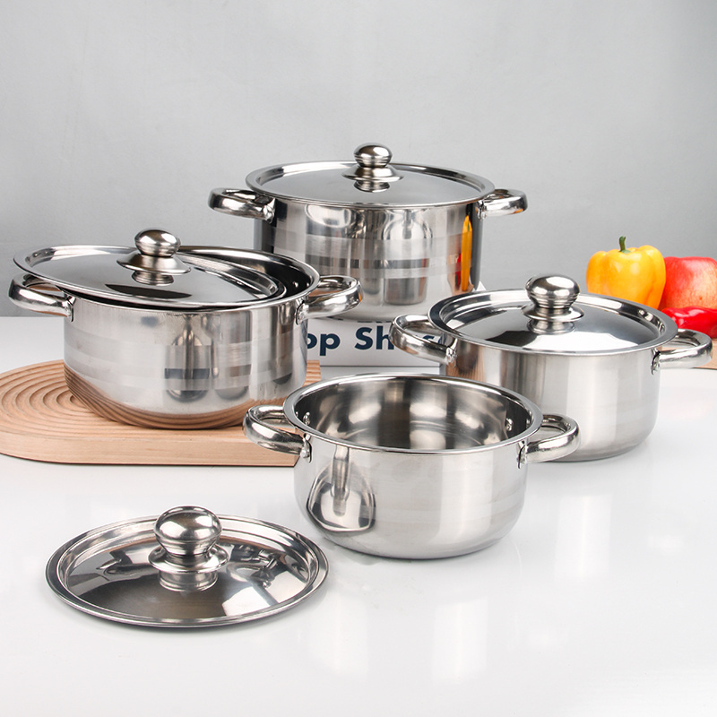 High Quality Korean Stainless Steel Cookware Cookingware Set Cooking Pot