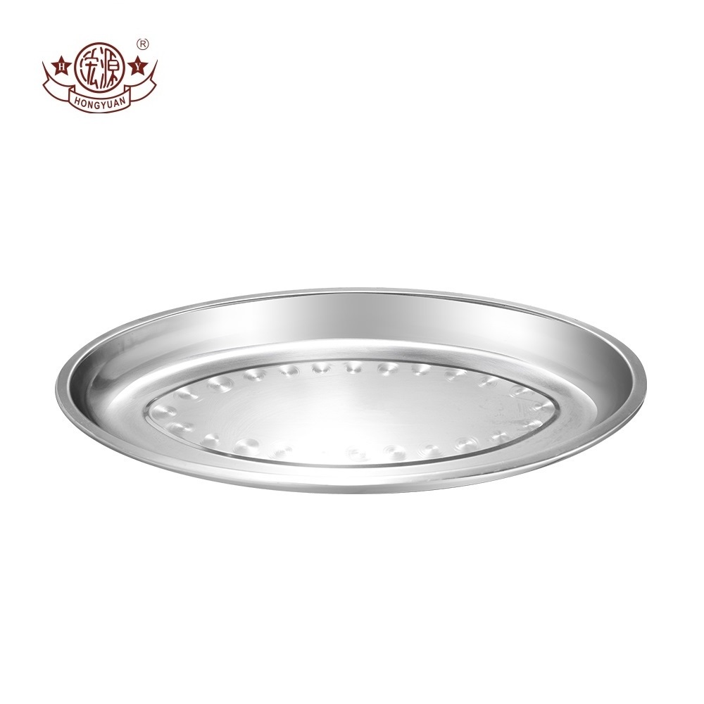 New arrival dinner plate stainless steel 410/201 serving oval tray