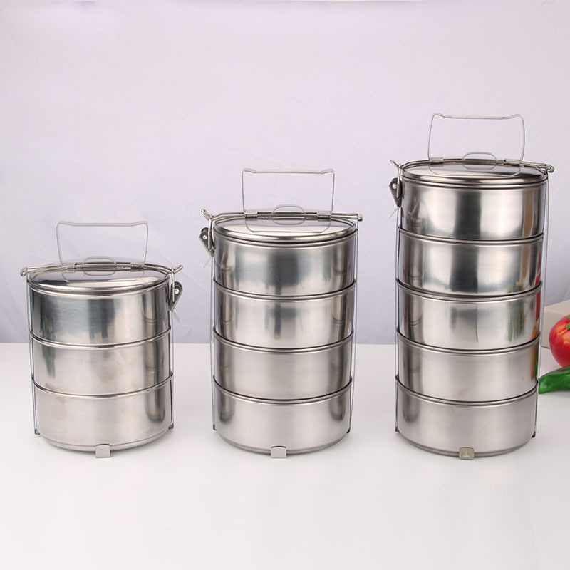 Hongyuan Wholesale Cheap Custom Multi Layer India Lunch Box Food Carrier Stainless Steel Tiffin