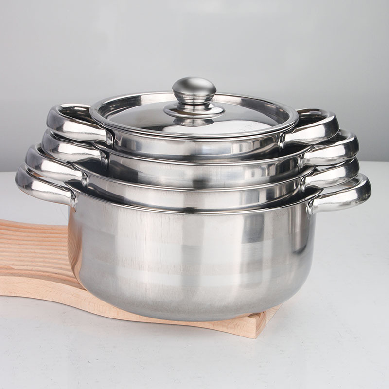 High Quality 12Pcs Stainless Steel Cookware Set Frying Pan Cooking Pot Sets Cookware Wholesale