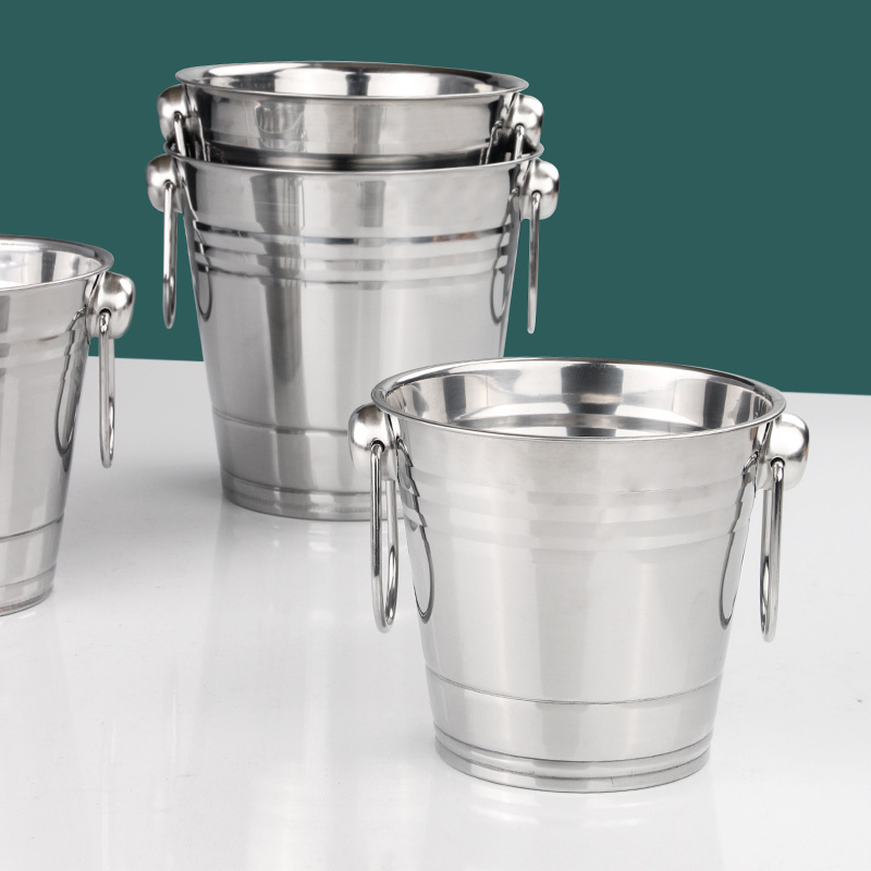 Hongyuan Customized Hot Sale Wine Cooler Ice Bucket Stainless Steel Champagne Bucket For Bar Restaurant