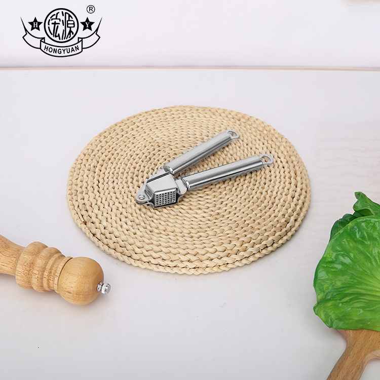 Kitchen garlic crusher press easy control 430 stainless steel garlic press