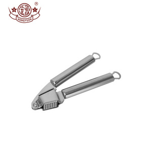 Kitchen garlic crusher press easy control 430 stainless steel garlic press