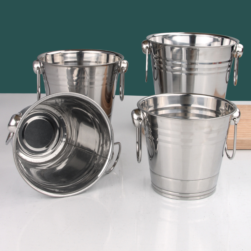 Hongyuan Customized Hot Sale Wine Cooler Ice Bucket Stainless Steel Champagne Bucket For Bar Restaurant