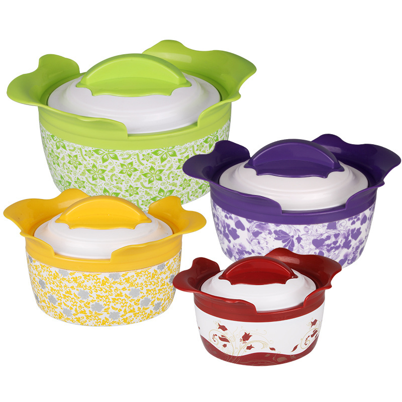 Colorful 4 Pcs Home Use Insulated Stainless Steel Hot Pot Food Warmers Casserole Container