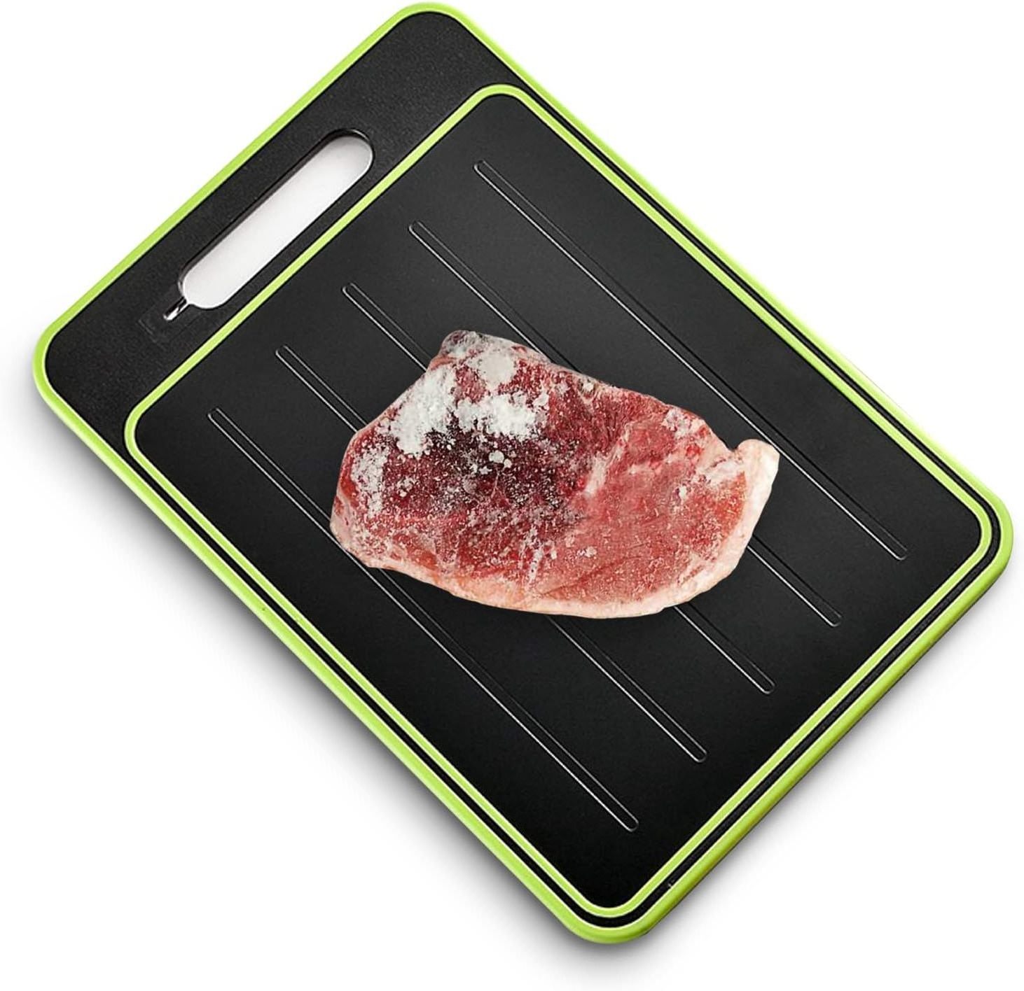 Multi-purpose 4 In 1 Cutting Board Defrosting Food Chopping Blocks Double Sided Stainless Steel Chopping Board With Knife Sharpe