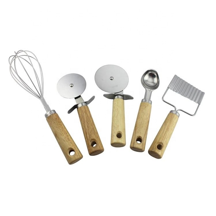 Feixiong OEM Home and kitchen 20 styles stainless steel kitchen tools & gadgets with wooden handle kitchen accessories