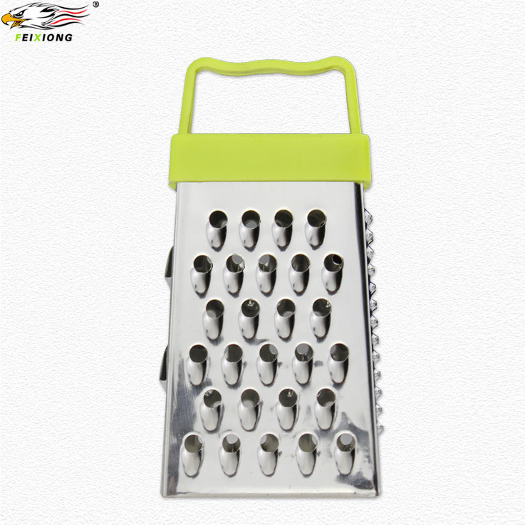 Good quality small kitchen cheese grater stainless steel 4 side fruit grater mini grater