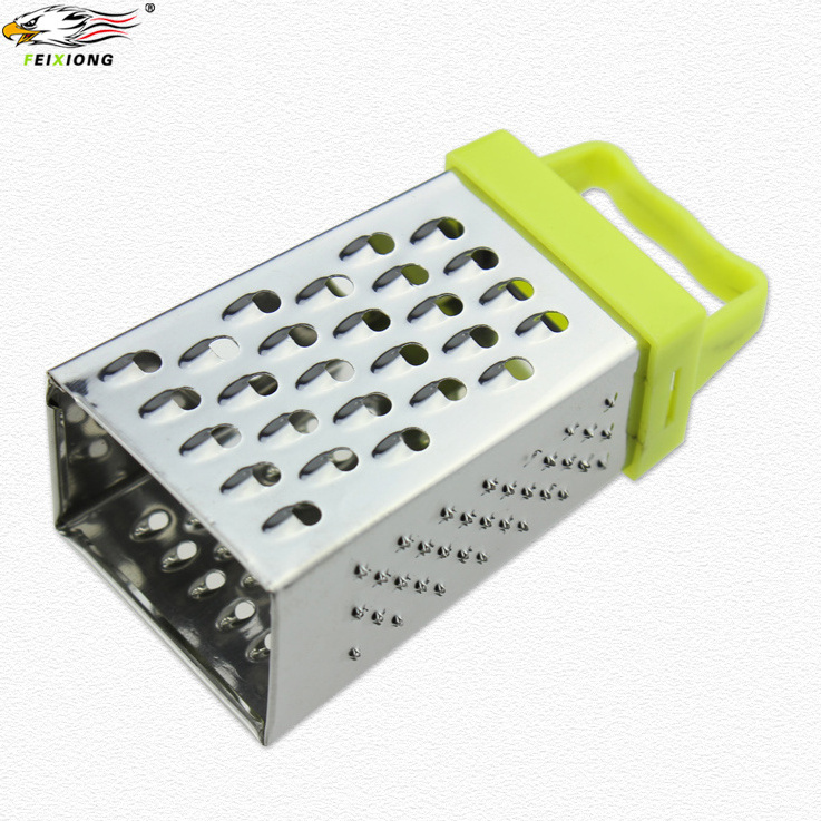 Good quality small kitchen cheese grater stainless steel 4 side fruit grater mini grater