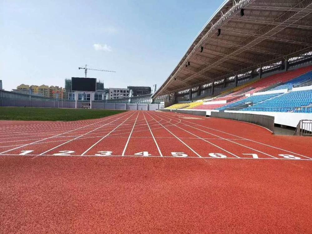 9-13mm thickness athletic track /running track Prefabricated Rubber running track