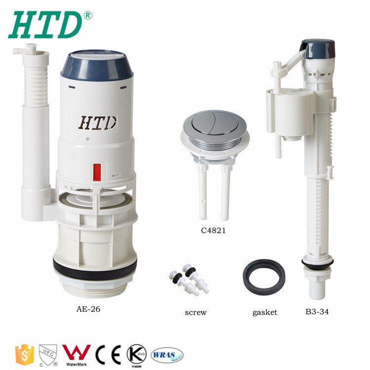 HTD wall hung wc cistern flush repair kit mechanism water saving toilet flushing system