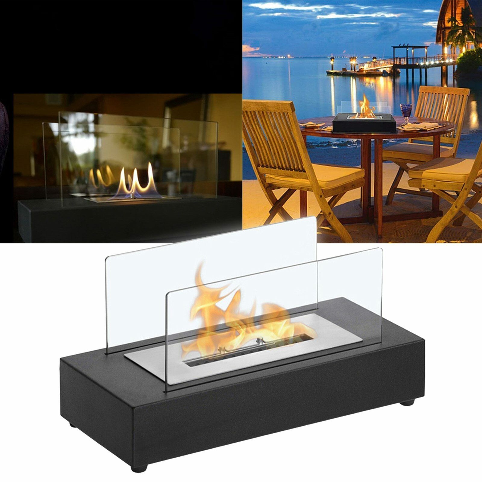 Outdoor High Quality Tischkamin Portable Ethanol Fireplace table top fireplace tabletop fire pit Alcohol Bioethanol Fireplace