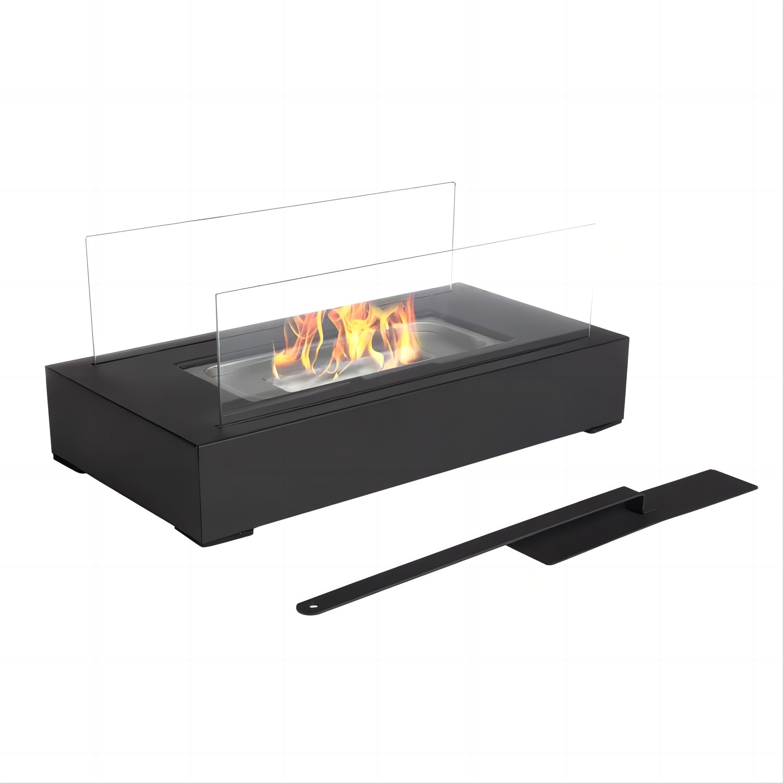 Black Alcohol FireplaceHigh Quality Indoor Portable Tabletop Alcohol Fireplace Outdoor Camping Windproof Tabletop Fireplace Fire