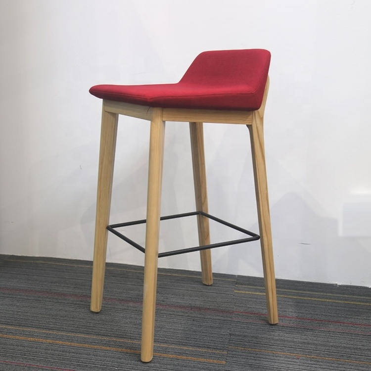 Modern design bar chair stool taburete madera red bar counter stools upholstered bar stool