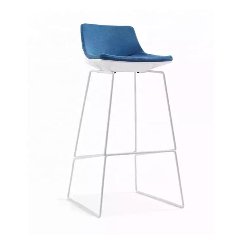 Newest Desgin Bar Stool Office Furniture For Meeting Coffee Leisure Area Metal Steel Base High Bar Chair Stool