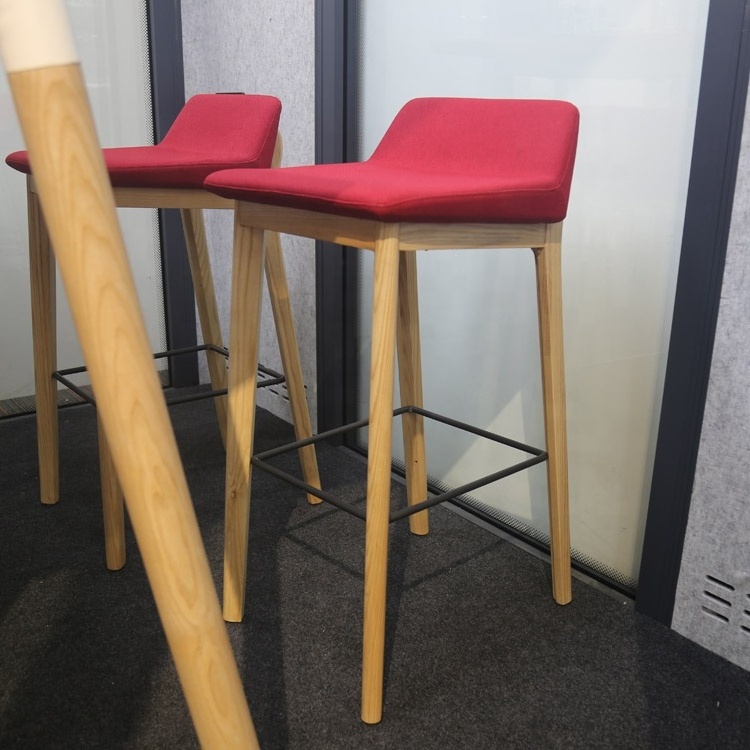 Modern design bar chair stool taburete madera red bar counter stools upholstered bar stool