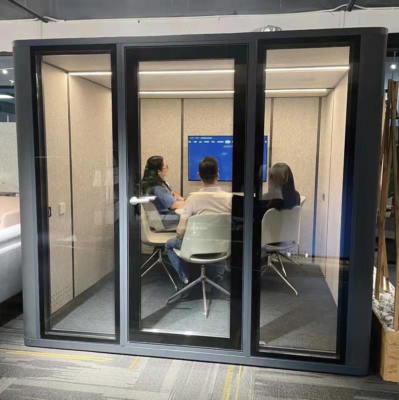 design public office pods soundproof phone booth sound acoustic quiet barrier big size recording studio sound proof booth