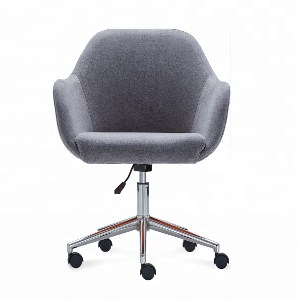 Curved Backrest Office Moveable And Adjustable Swivel Chair Armchair Velvet Desk Chair