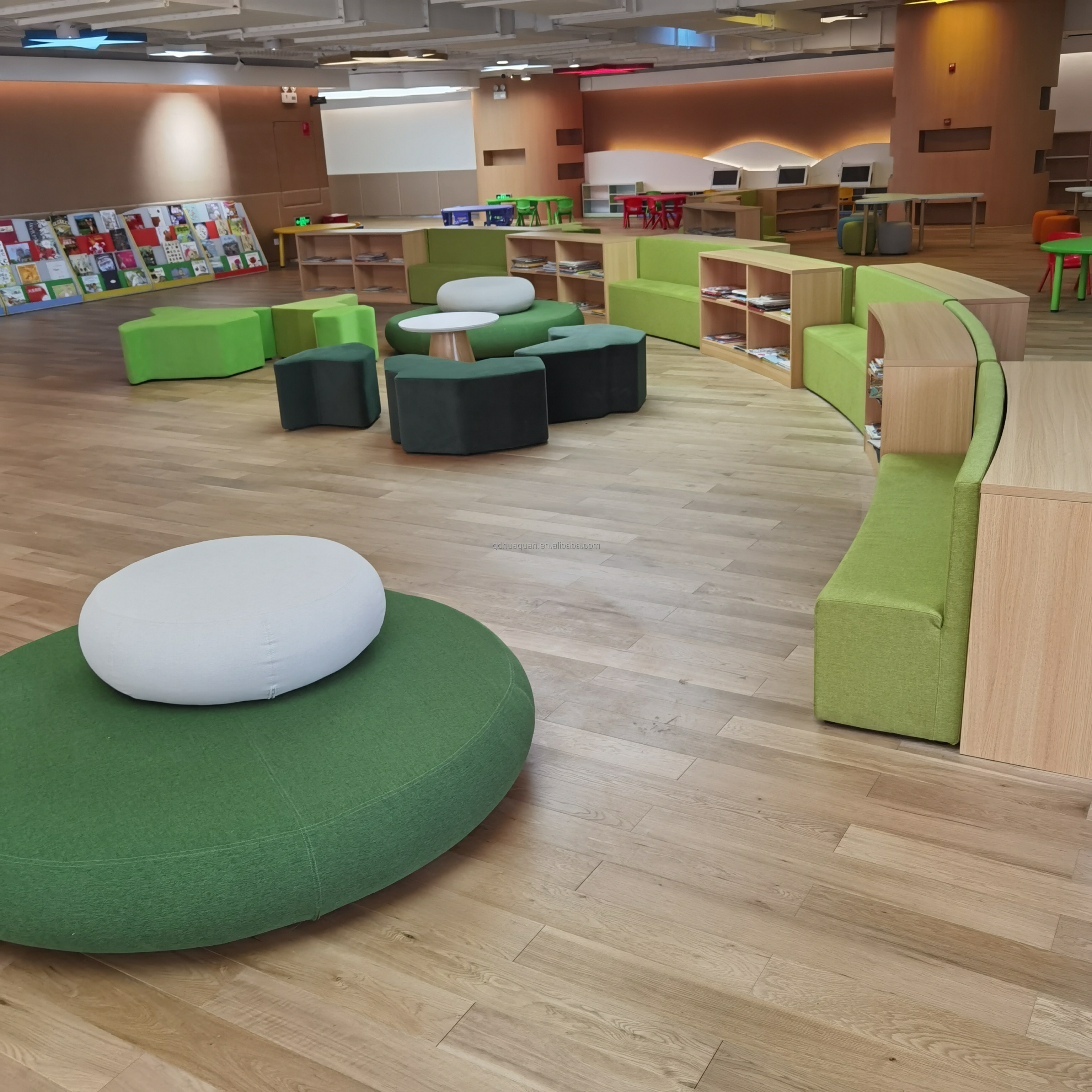 Modem Tables And Chair Stool Sofa Used School Library Furniture Reading Learning Waiting Area Solution