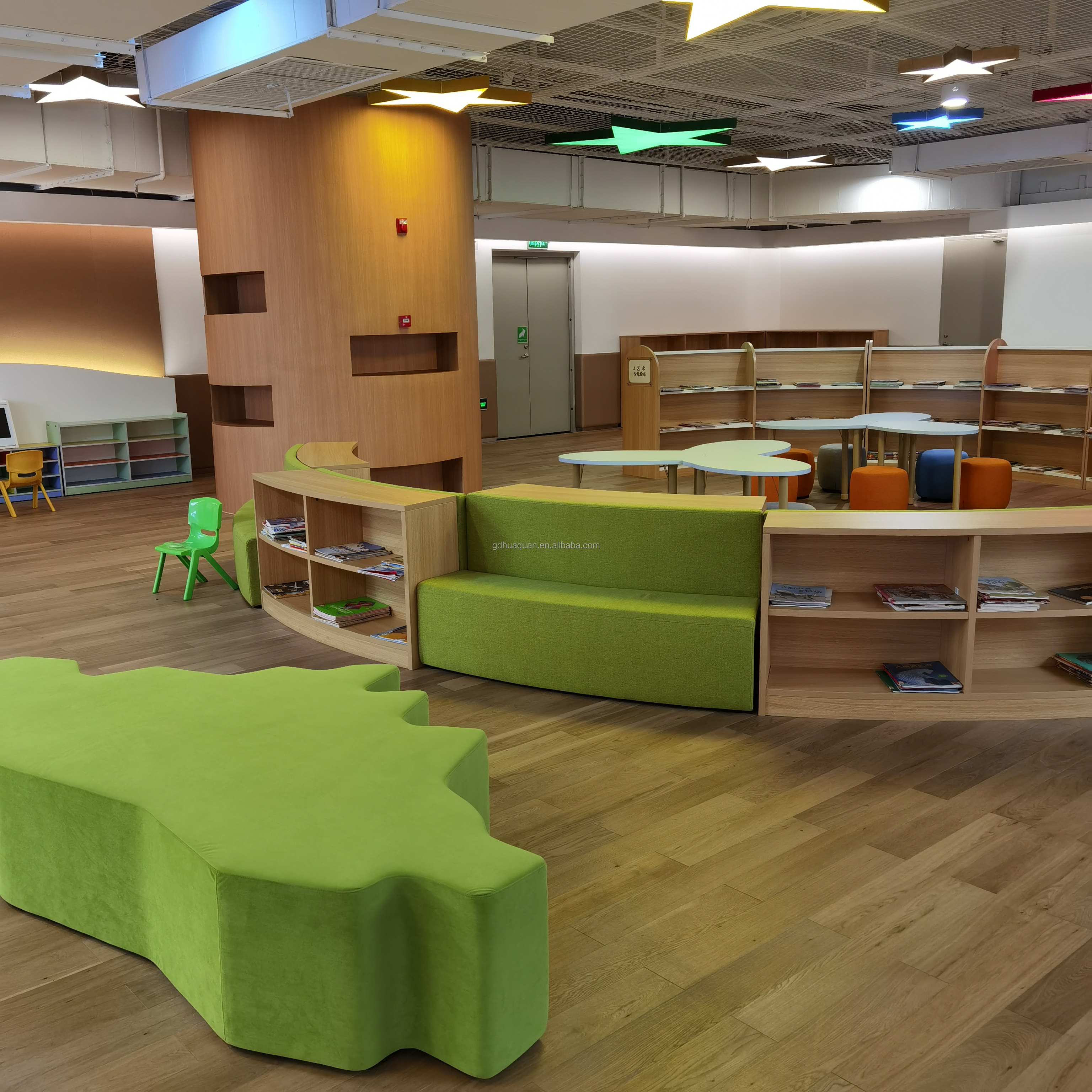 Modem Tables And Chair Stool Sofa Used School Library Furniture Reading Learning Waiting Area Solution