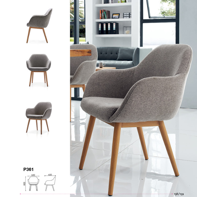 Restaurant Arm Chair With metal legs grey velvet dining chair with arm rest fabric modern Office Leisure armchair