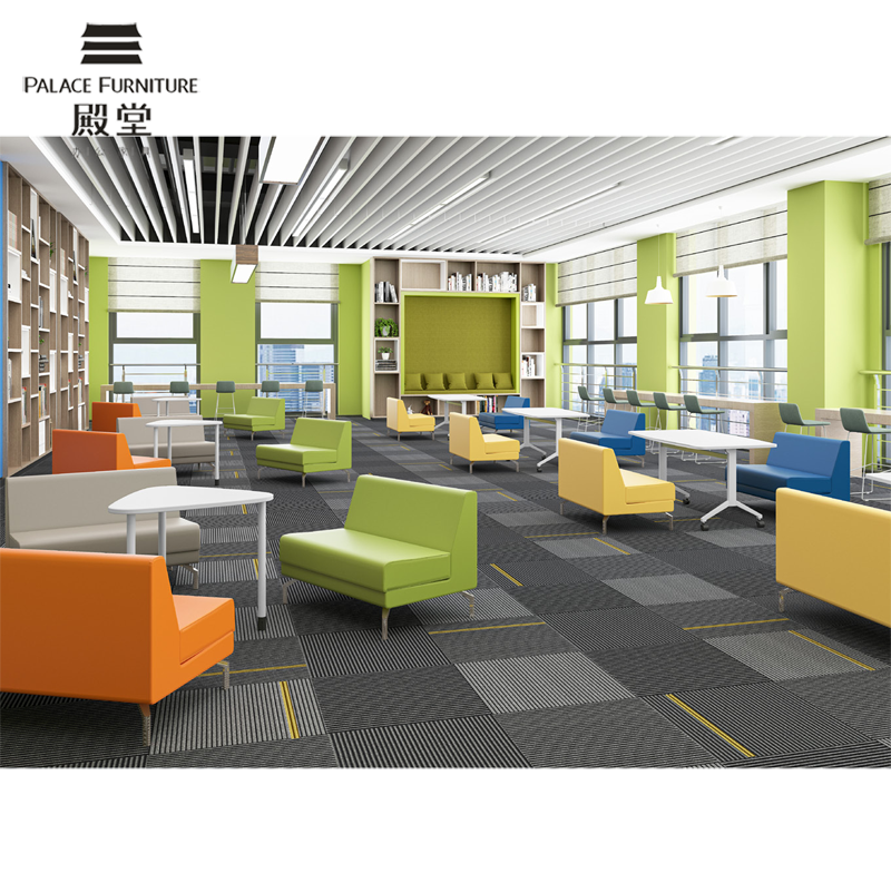 Custom New School Project Education School Library Furniture Wholesaler  For Modular Sofa Seating Chair With Table