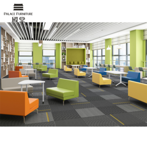 Custom New School Project Education School Library Furniture Wholesaler  For Modular Sofa Seating Chair With Table