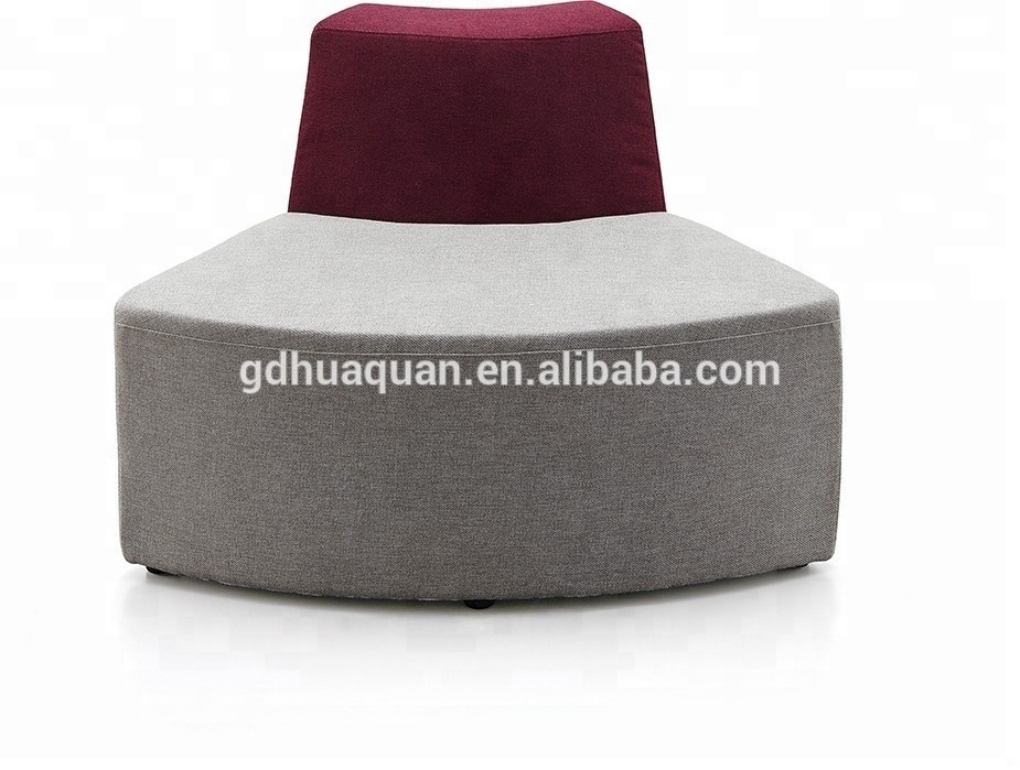 luxury sofa upholstered u shape corner modular sectional public resting round shape combination hotel lobby office sofa set