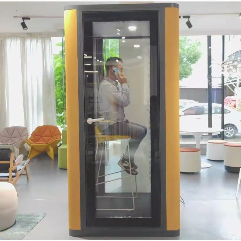 portable home office pod calling sound proof single cabin box working pods telephone booth for building meeting soundproof booth