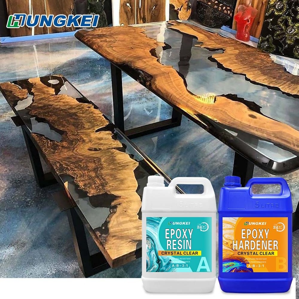 Ester Pas Cher Gallon Crafts AB Glue Crystal Dining Table and Chairs Epoxy Resin for Carbon Fiber