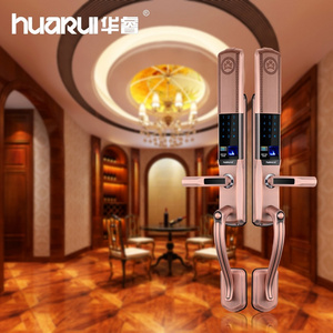 Huaruilock House Home Hotel Office Villa Smart Fingerprint Door Lock Card Password Smart Lock Security Anti-theft Lock