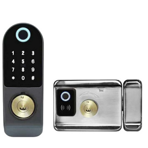 WiFi Biometric both sides Fingerprint cerraduras nfc  electronic exterior gate door lock with Tuya App TTlock