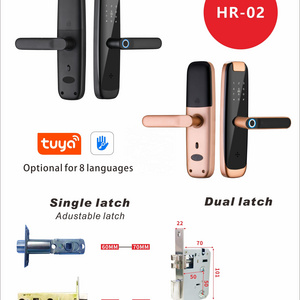 Huarui lock Tuya App 8 languages Wifi Intelligent Digital Smart Lock Biometric Fingerprint Scanner Password Smart Lock