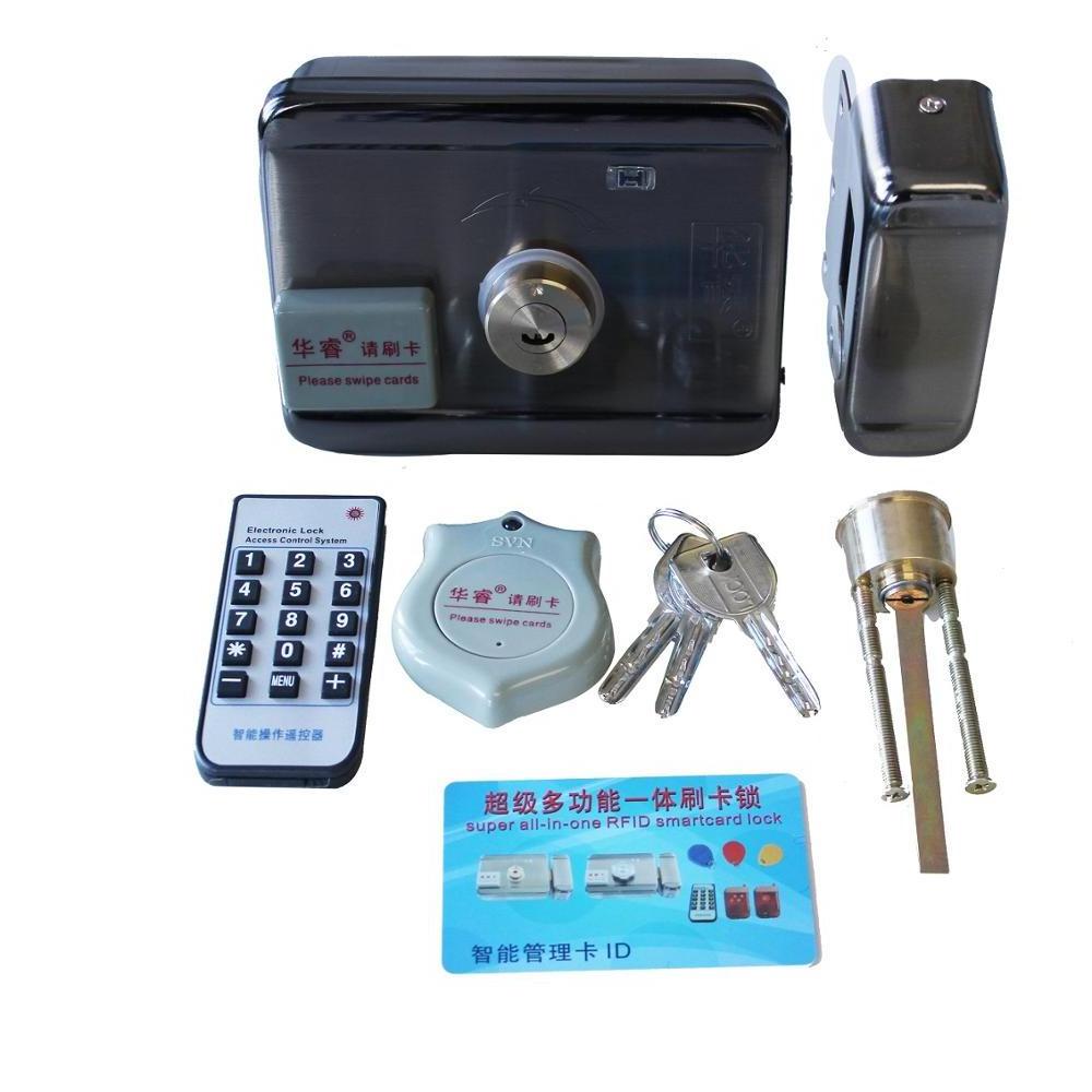 Huarui 1218D Electric rim door lock with Keys both Inside and Outside electric rim lock