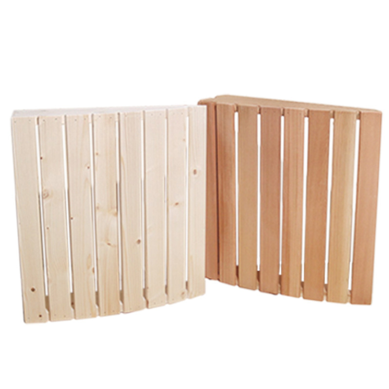 HUAXI sauna equipment accessories wooden customized sauna pillow solid wood spruce cedar sauna pillow