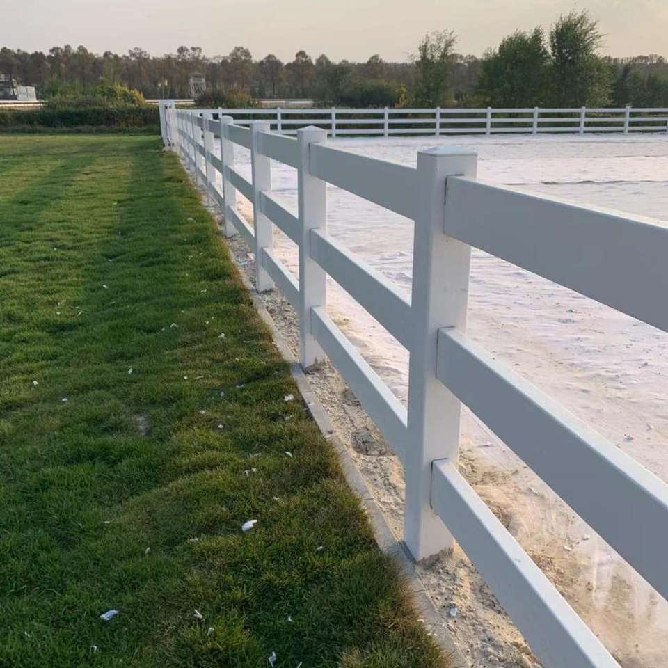 HOMEFELT white PVC privacy fence vinyl fence panels 8ft outdoor pvc coated horse fence