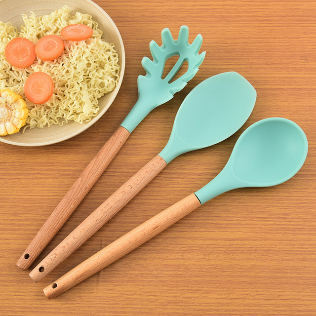 Hot sale 13 pcs Silicone kitchen utensils with Round holder for cooking tool set silicone wholesale quality kitchen tools