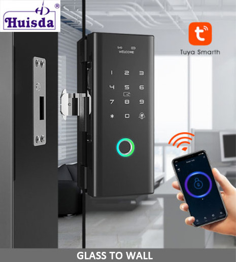 Smart Lock Glass Door No Key Intelligent Fingerprint Lock For Glass Door