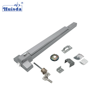 Factory Price Press Type Smart Panic Bar Alarmed Rim Push Bar Panic Exit Device With Alarm Bell For Fire Door