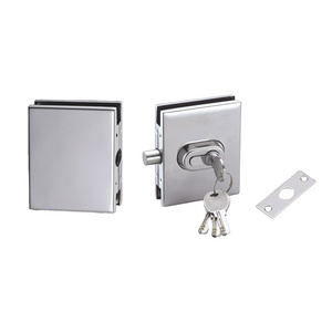 HSD 542B Glass Door Lock Keeper Stainless Steel 304 Cover With Four Keys for 10-12 mm Glass Door